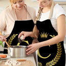 Crown C Linen Apron Waterproof Kitchen Cooking Bibs Sleeveless (82X68CM)