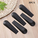 5PCS Guard Black Safe Buffers Door Stopper Block Wedges Non-Slip Plastic