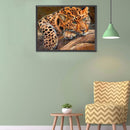 Leopard Oil Paint By Numbers Kits Canvas DIY Craft Coloring Drawing Home Decor