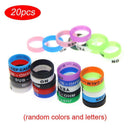 20pcs Silicone Elastic Fishing Rod Handle Ring Anti-Slip Protective Case