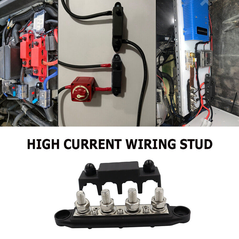 4 Post Power Distribution Block Battery Junction Block for RV Ship Car Mari