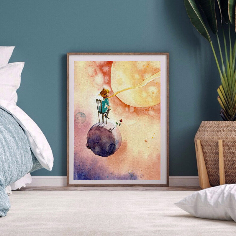 Paint By Numbers Little Prince Color Drawing Wall Art Hand Painted Picture Gifts