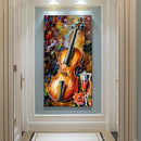 Abstract Guitar Oil Paint By Numbers Kit DIY Acrylic Painting on Canvas Drawing
