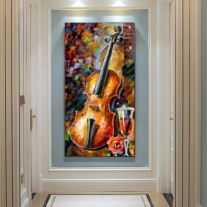 Abstract Guitar Oil Paint By Numbers Kit DIY Acrylic Painting on Canvas Drawing