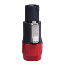 10pcs NL4FC Speaker Connectors 4 Pin Male Audio Speakon Ohm Plug (10x Red)