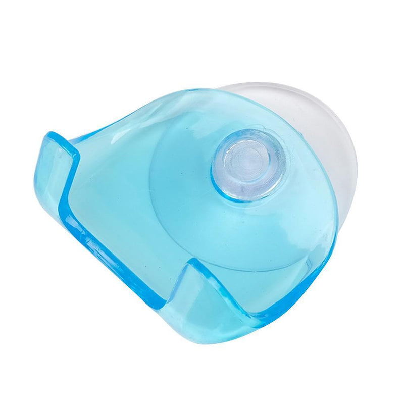 Shaver Suction Cup Clear Hanger Hanging Rack Bathroom Storage Shelf (Blue) Newly