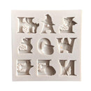 Halloween Letter Alphabet Silicone Chocolate Fondant Cake DIY Moulds Mold Q6I9