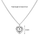 Women Punk Cross Necklace Hollow Heart Pendant Clavicle Chain Jewellery