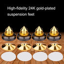 4pcs Copper Speaker Spikes Stand CD Subwoofer Amplifier Turntable Isolation Feet