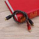 1pc 27cm 1 RCA Female to 2 RCA Male Splitter Cable RCA Cable Hub for Car