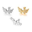Rock Girls CZ Ear Piercing Stud Earrings Body Jewelry Cartilage Helix Tragus