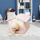 Pet House Soft Plush Warm Kennel Small Dog Cat Cave Nest Bed (Starry Sky M)