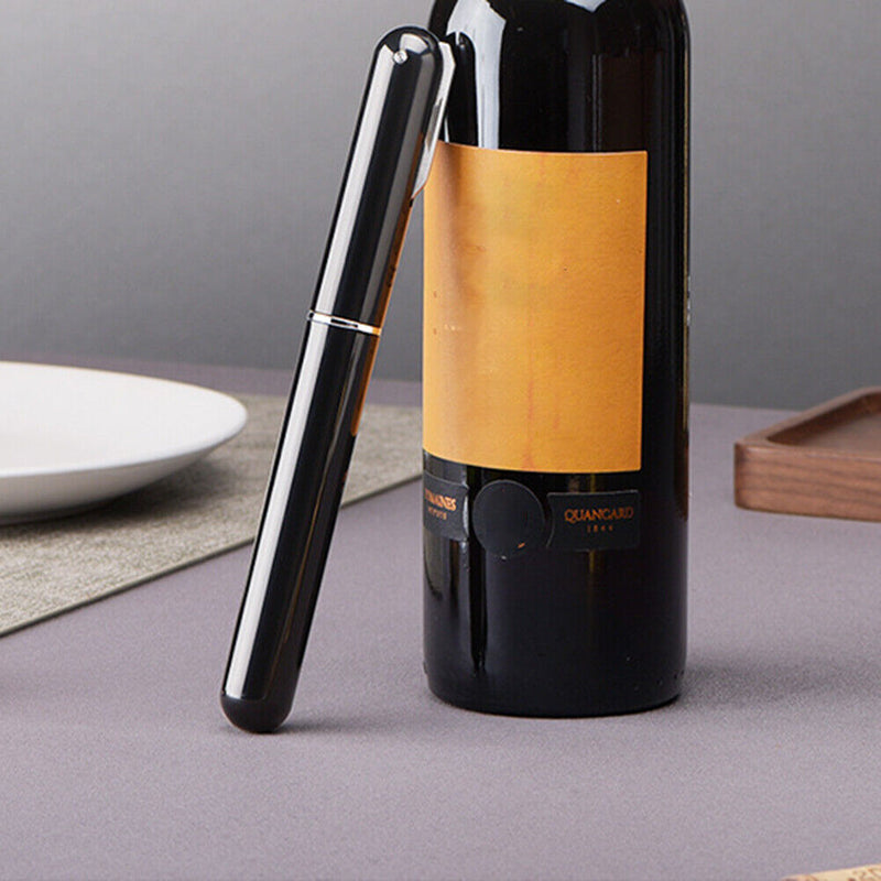 Wine Bottle Opener Pin Cork Remover Air Pressure Kitchen Corkscrew (Black)