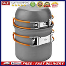 DS-101 Outdoor Camping Cookware Set Portale Orange Handle Tableware Pot