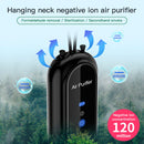 Mini Air Purifier USB Personal Wearable Hanging Necklace Fresher (Black)