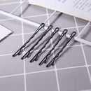 Metal Waved Hair Clip U-shaped Non-Slip Hair Pin for Thick Hair (Black) Newly