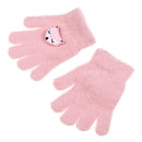 Cartoon Children's Warm Gloves Mink Knitted Gloves Half-finger Gloves