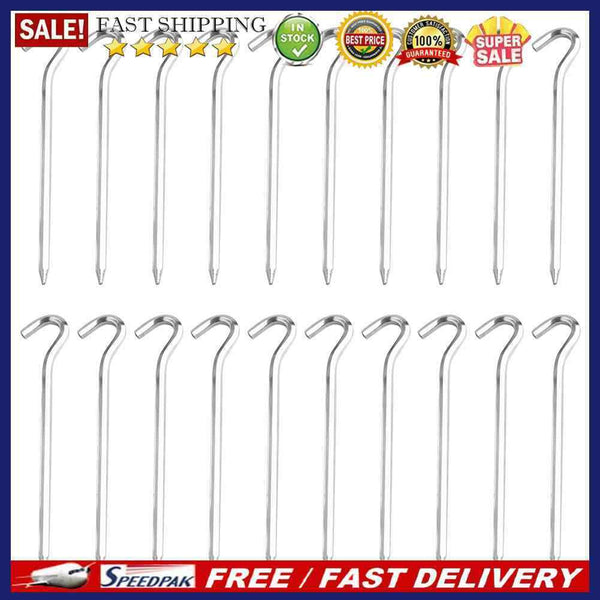 10/20pcs Aluminum Alloy Awning Canopy Stakes Ground Nails 18cm Camping Tent Pegs