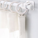 2pcs Self-Adhesive Curtain Rod Holders Bracket Heavy Duty Bathroom Hook Rack Kit