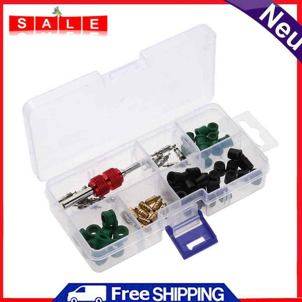 71pcs/Set a/c Kautschuk Dichtung + AC Ventil Core + Remover Tool Sortiment Kit h