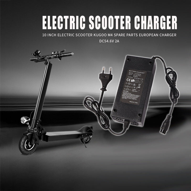 Electric Scooter DC 54.6V 2A Battery Charger Adapter for Kugoo M4 Kick Scooter