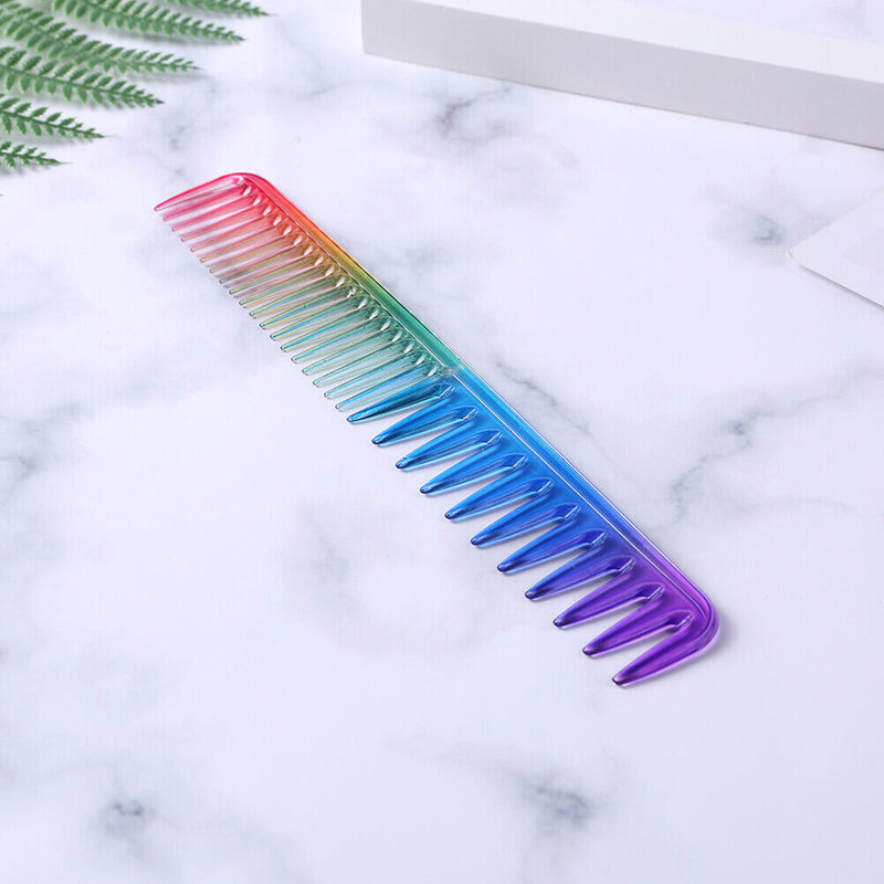 Rainbow Comb Hairdressing Salon Equipment Plastic Comb Hair Cutting Styling T
