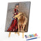 Angel and Lion Oil Paint By Numbers Kit DIY Home Decoration Gift Wall Pictu