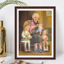 5D Kit Rhinestone Pictures DIY Old Man Child Full Round Drill Diamond Paintin