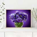 5D DIY Diamond Painting Purple Phalaenopsis Full Round Drill Mosaic Art Picture