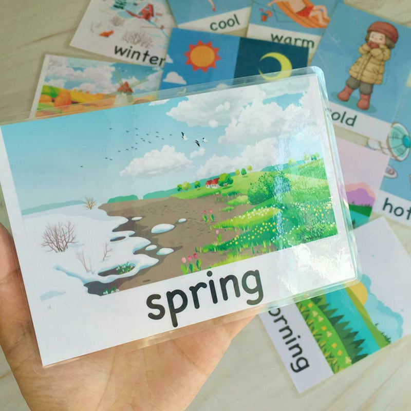 Picture Flash Card 12 pcs/ Set Toddler Kids Educational Learning Cards X5N4 F9A7
