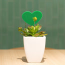 100pcs Plant Markers Garden Vegetable Heart Shape Tag Yard Label (Green)