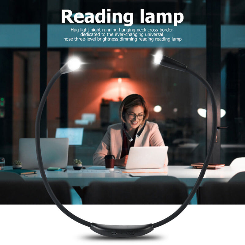LED Neck Reading Light, Rechargeable, Flexible Arm Book Lamp for Knitting, Camp