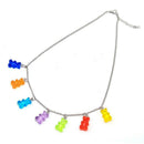 Necklace Jewelry Handmade Candy Colors Cute Cartoon Pendant Bear Chain N4Z8
