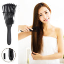 Women Rubber Handle Hair Scalp Massage Comb Wet Curly Hairstyling Beauty Brush