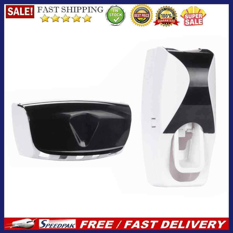Wall Mounted Toothbrush Holder Automatic Toothpaste Dispenser Set for Bathr