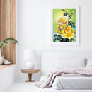 Diamond Painting Kit 5D Full Round Drill Yellow Flowers Rhinestone Drawing