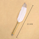 Retro White Feather Dip Pen Business Signature Pens w/Gift Box Stationery Newly