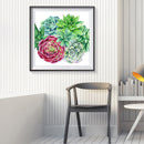 5D DIY Full Round Drill Diamond Painting Succulent Plant Cross Stitch Embro