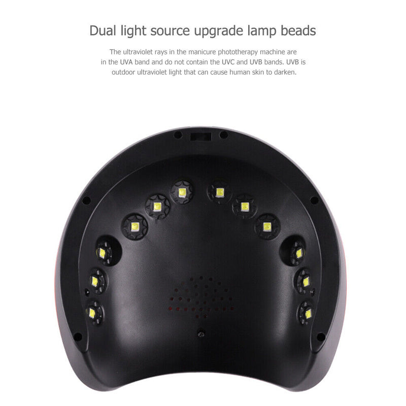 12 LED Nail Gel Varnish Polish 3 Timer Auto Sensor Manicure Light Nail Art Tools