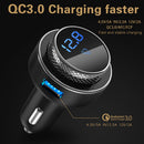 GC16 Car FM Transmitter Bluetooth Handsfree MP3 Player QC3.0 USB Fast Charger