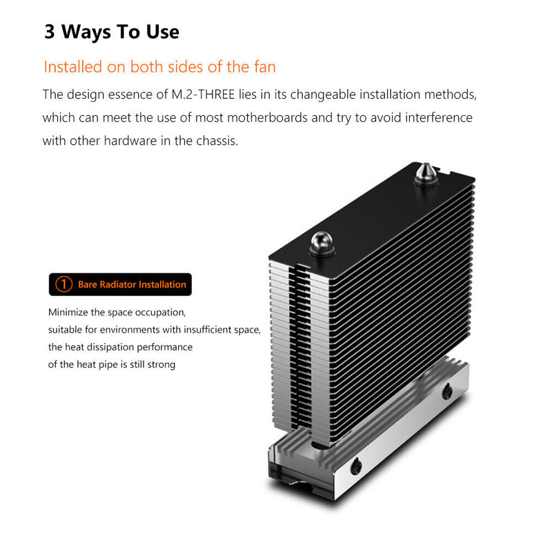 M.2-THREE Solid State Hard Disk Radiator Active M.2 Hard Drive Cooler for PC