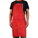 Kitchen Accessories Cooking Plaid Stripe Half Polyester 1 Pockets Apron(C)