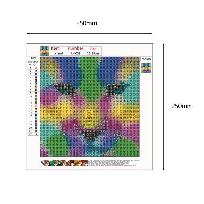 5D DIY Full Drill Diamond Painting Leopard Cross Stitch Embroidery Mosaic