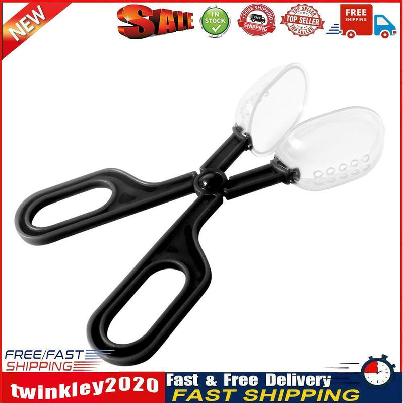 Reptile Terrarium Lizards Tweezers Pet Raising Feeding Tool Clips (Black) Newly