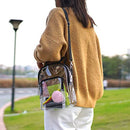 PVC Transparent Top-handle Bag Purse Large Capacity Zipper Shoulder Bag