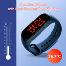 LED Display Body Temperature Smart Band Bracelet 90Days Standby Time (Blue)