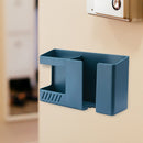 Phone Charge Organizer Wall Mounted Punch Free Remote Control Rack (Blue) Newly
