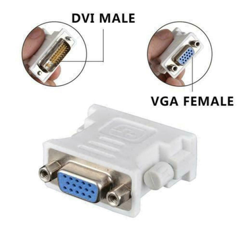 15 Pin VGA Female to DVI(24+1 Pin )Male Adapter Video J0Y4 Laptop F F0T2