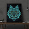 Part Drill Diamond Painting Wolf Luminous Art 5D DIY Special Shaped Picture Kit