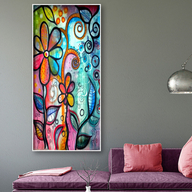 Home Decor DIY Drill Point Craft Abstract Flower Mosaic Round Diamond Painting